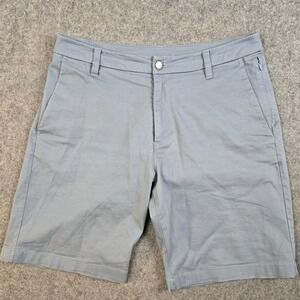 Lululemon Commission Shorts Mens 32 Blue ABC 9" Chino‎ Classic Fit Oxford